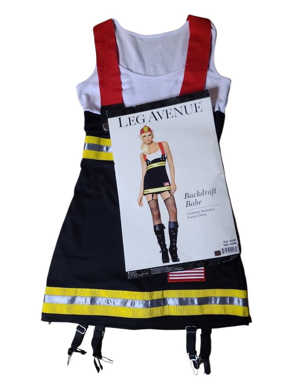 Y2K 2000s Leg Avenue Firefighter Costume Set Backdraft Babe XS